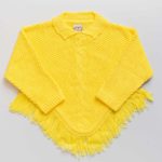 poncho infantil lã