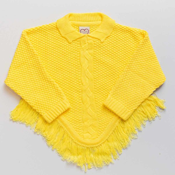 poncho infantil lã