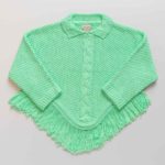 poncho infantil lã