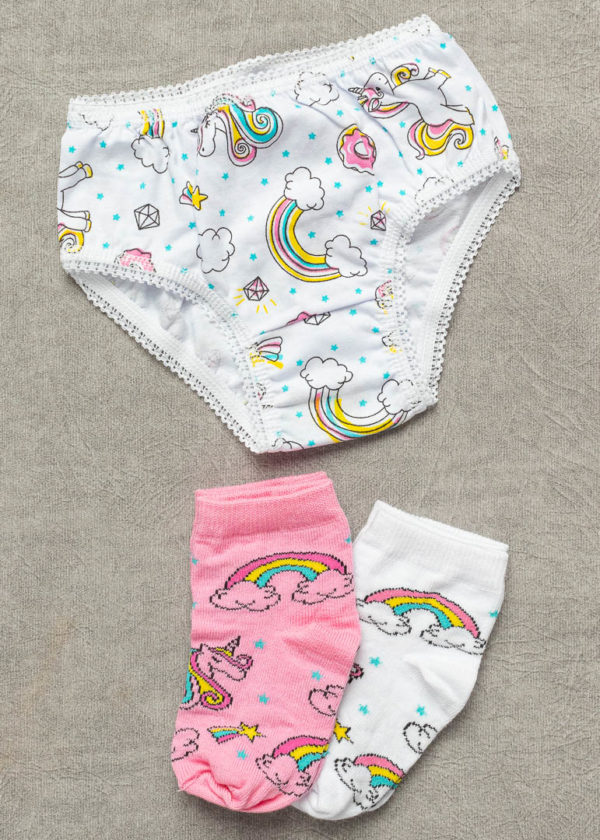 Kit meia e calçinha