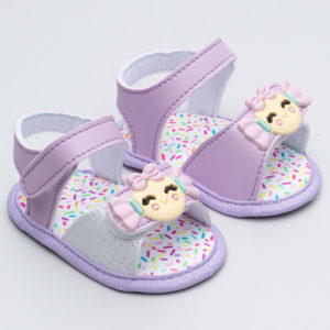 sandália infantil lilás