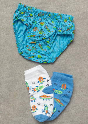 Kit cueca e meia infantil
