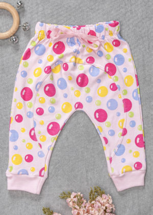 Calça Saruel Infantil Algodão Rosa Bolha