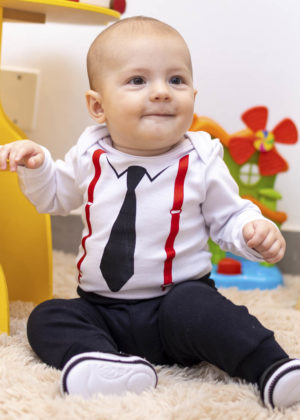 Conjunto Bebê Algodão Pagão Longo Suspensório