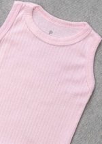 regata canelado rosa