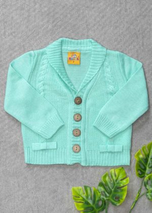 cardigan menta feminino