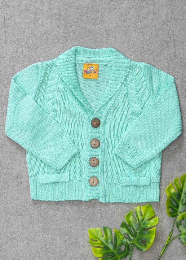 cardigan menta feminino