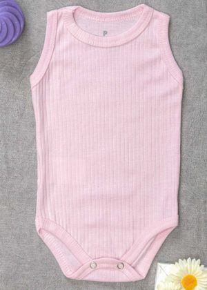 regata canelado rosa