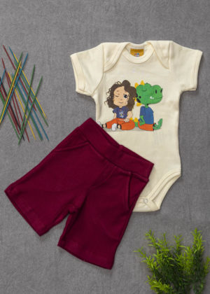 Conjunto body e shorts verão Ro e Lipe