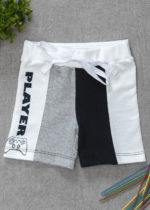 short bermuda player preto e cinza