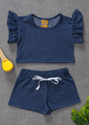 conjunto manga babado