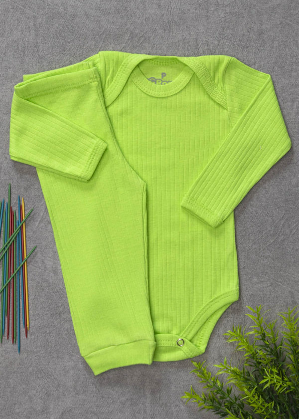 conjunto canelado verde lima