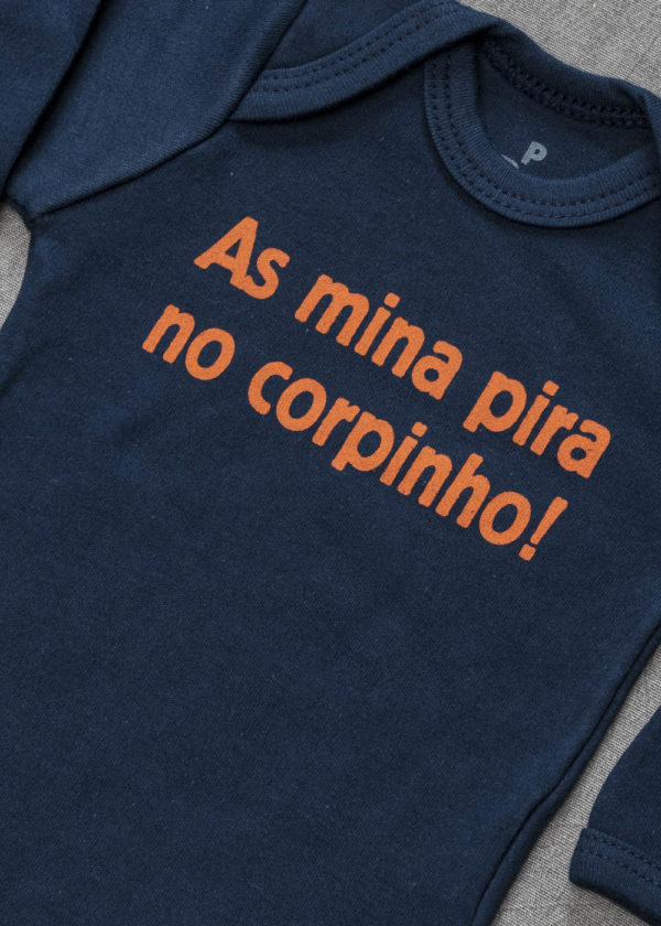 conjunto manga longa marinho as mina pira