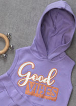 conjunto infantil good vibes lilás