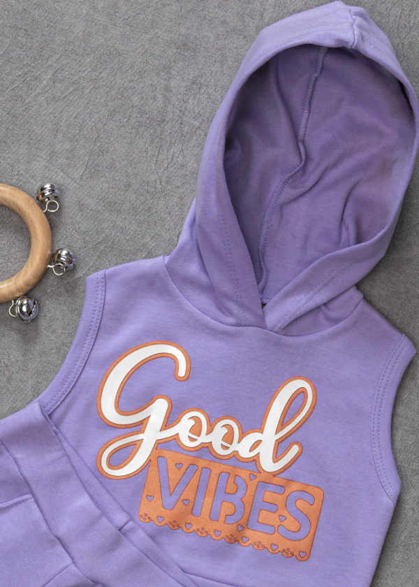 conjunto infantil good vibes lilás
