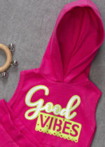 conjunto infantil good vibes pink