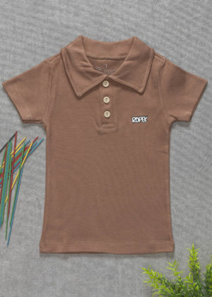 Camiseta Gola polo Marrom