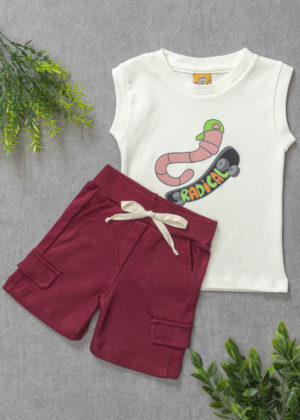 conjunto regata minhoca bordô