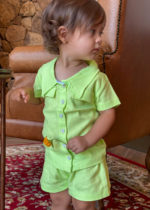 conjunto infantil moda bebe gola polo shorts camisa viscolinho ropek loja
