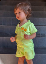 conjunto infantil moda bebe gola polo shorts camisa viscolinho ropek loja