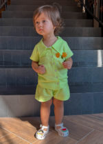 conjunto infantil moda bebe gola polo shorts camisa viscolinho ropek loja