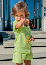 conjunto infantil moda bebe gola polo shorts camisa viscolinho ropek loja