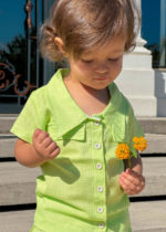 conjunto infantil moda bebe gola polo shorts camisa viscolinho ropek loja