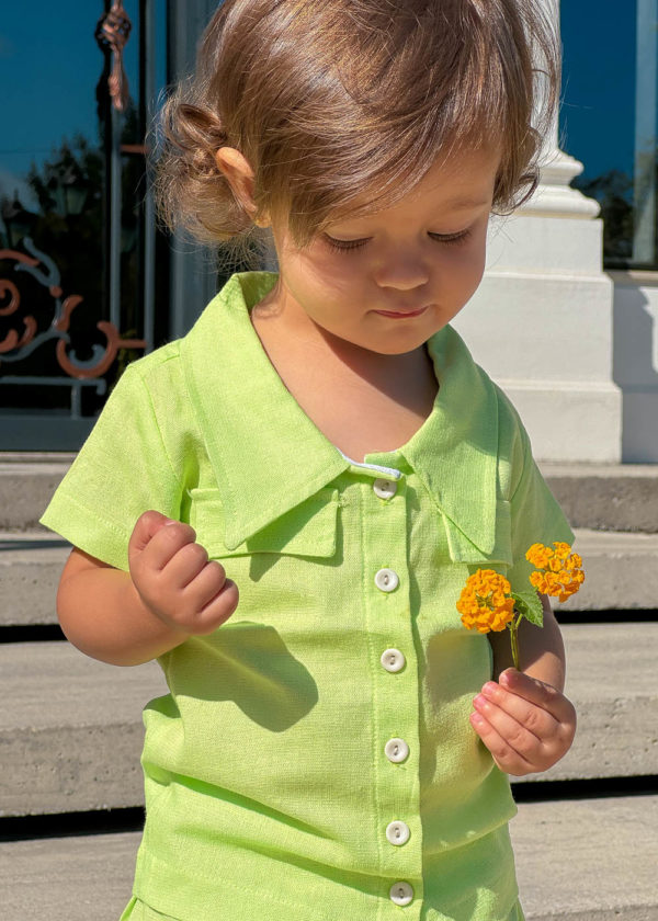 conjunto infantil moda bebe gola polo shorts camisa viscolinho ropek loja