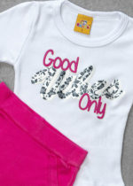conjunto short saia pink