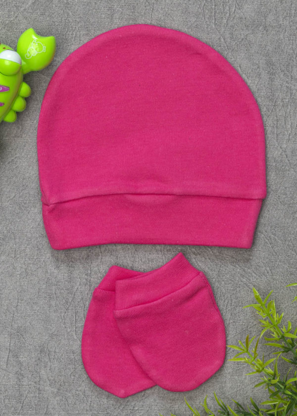 kit touca e luva pink