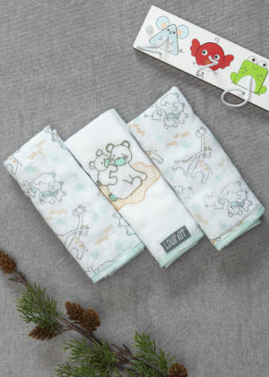 kit 3 fraldas bainha safari