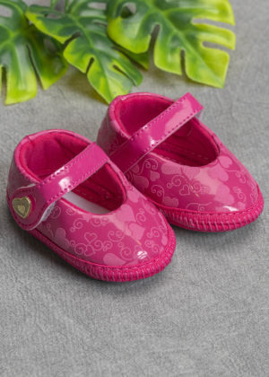 sapatinho coração pink
