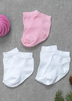 Kit 3 peças Meia Bebê Sortida Menina