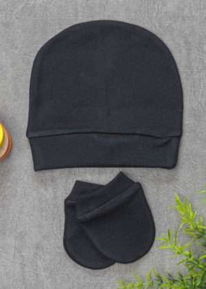 kit touca e luva preto