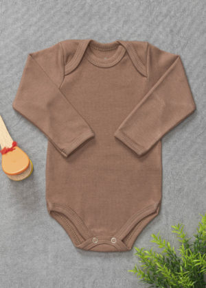 Body longo suedine marrom