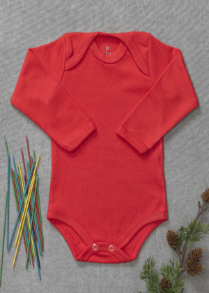 Body longo suedine vermelho
