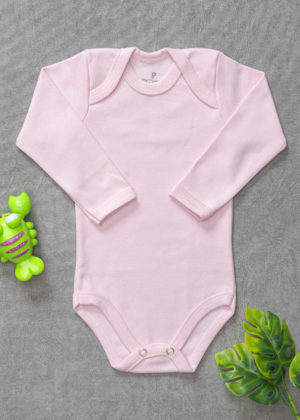 Body longo suedine rosa