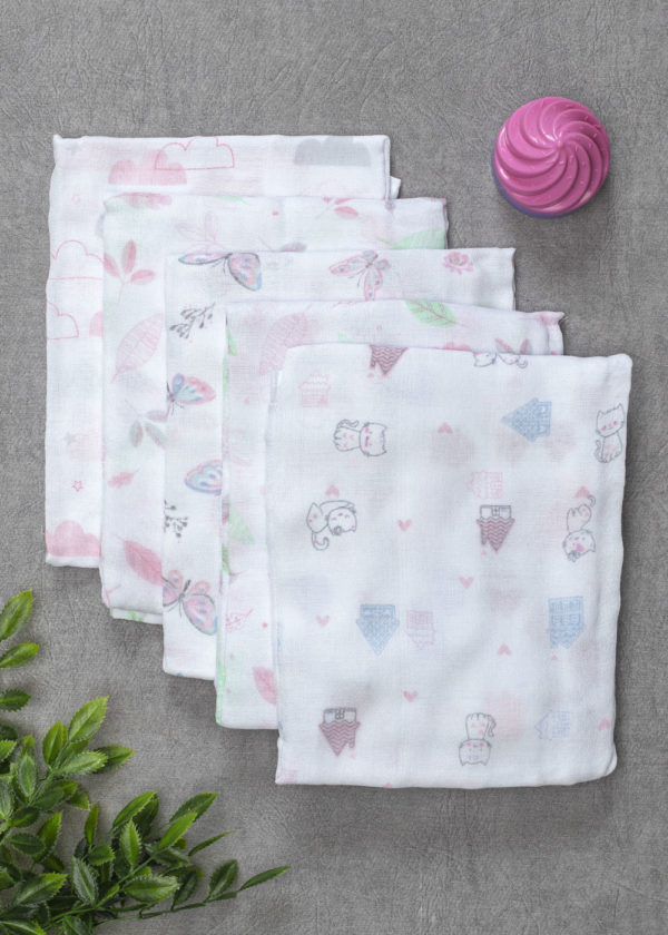 kit 5 fraldas super luxo menina