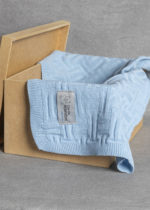 manta tricot azul