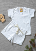 conjunto infantil canelado branco gelo