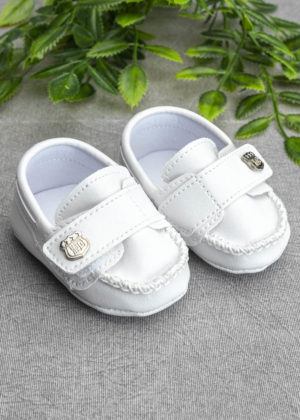 mocassim branco velcro