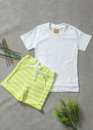 conjunto camiseta com bolso canguru