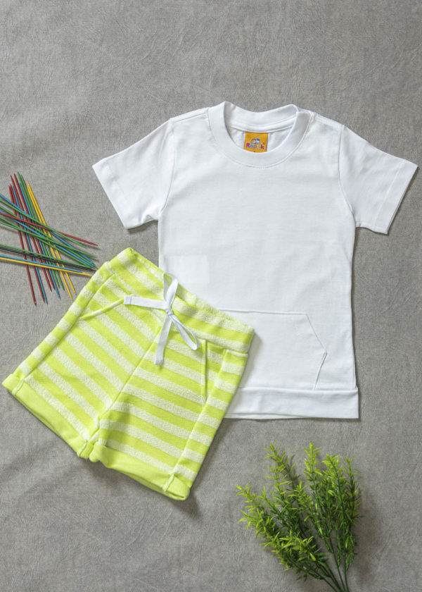 conjunto camiseta com bolso canguru