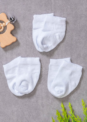 kit 3 meia branco