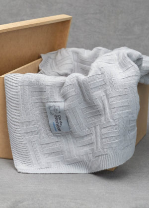 Manta Tricot Bebê Classic Cinza