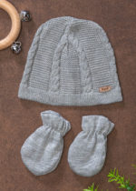 kit touca e luva tricot