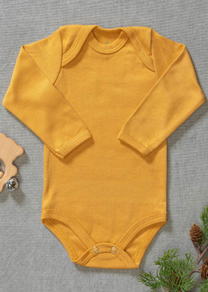 Body Bebê Algodão Manga Longa Caramelo (2 e 3 anos)