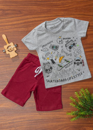 conjunto infantil suedine