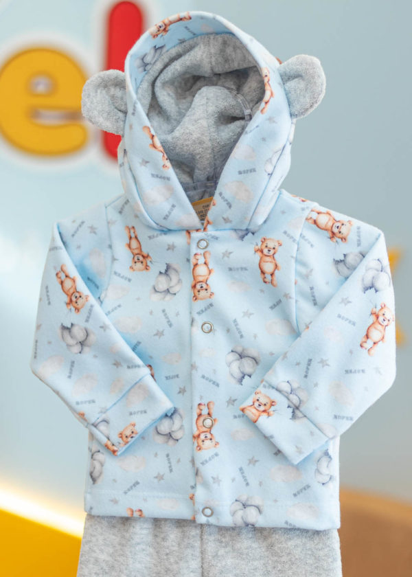 Conjunto Infantil Soft Capuz Urso Balões - Imagem 6