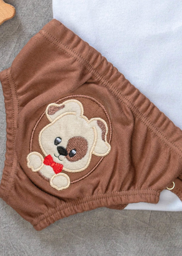 conjunto tapa fralda bordado